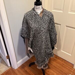 Bryn Walker Knit Black & White shawl